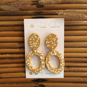 Boucles d’oreilles Suzette Moutarde