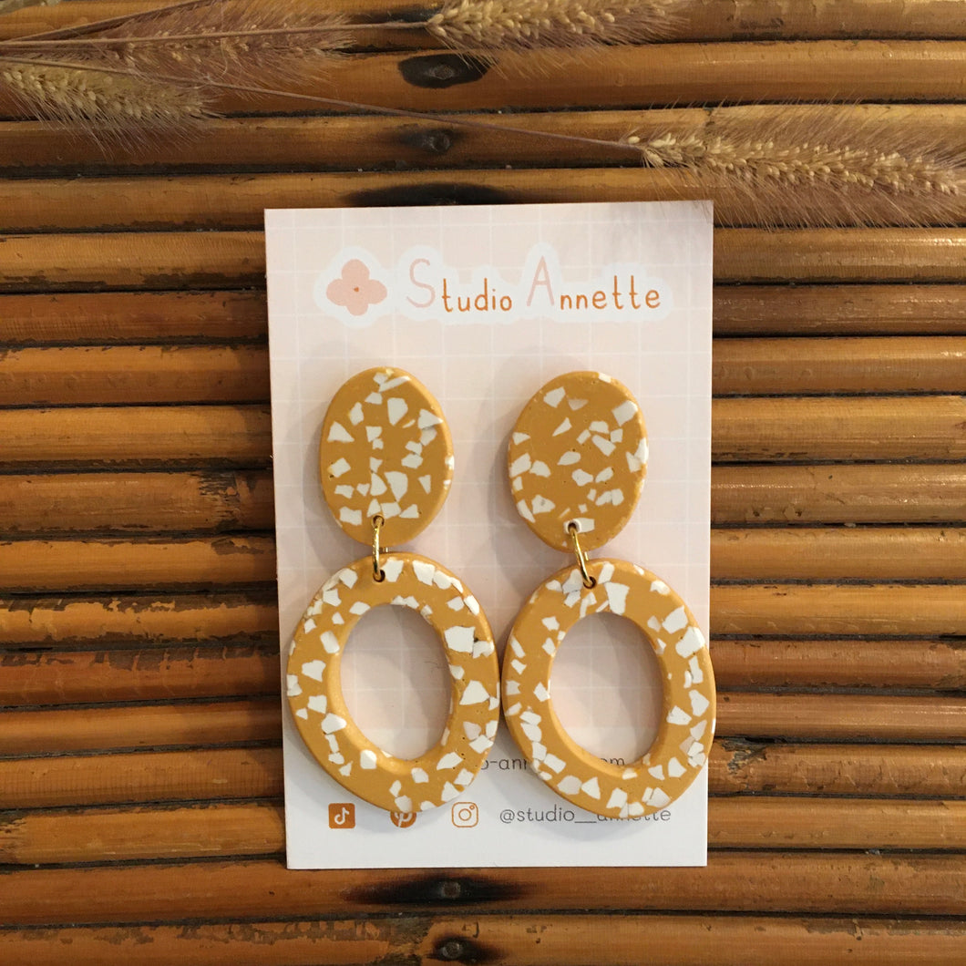 Boucles d’oreilles Suzette Moutarde