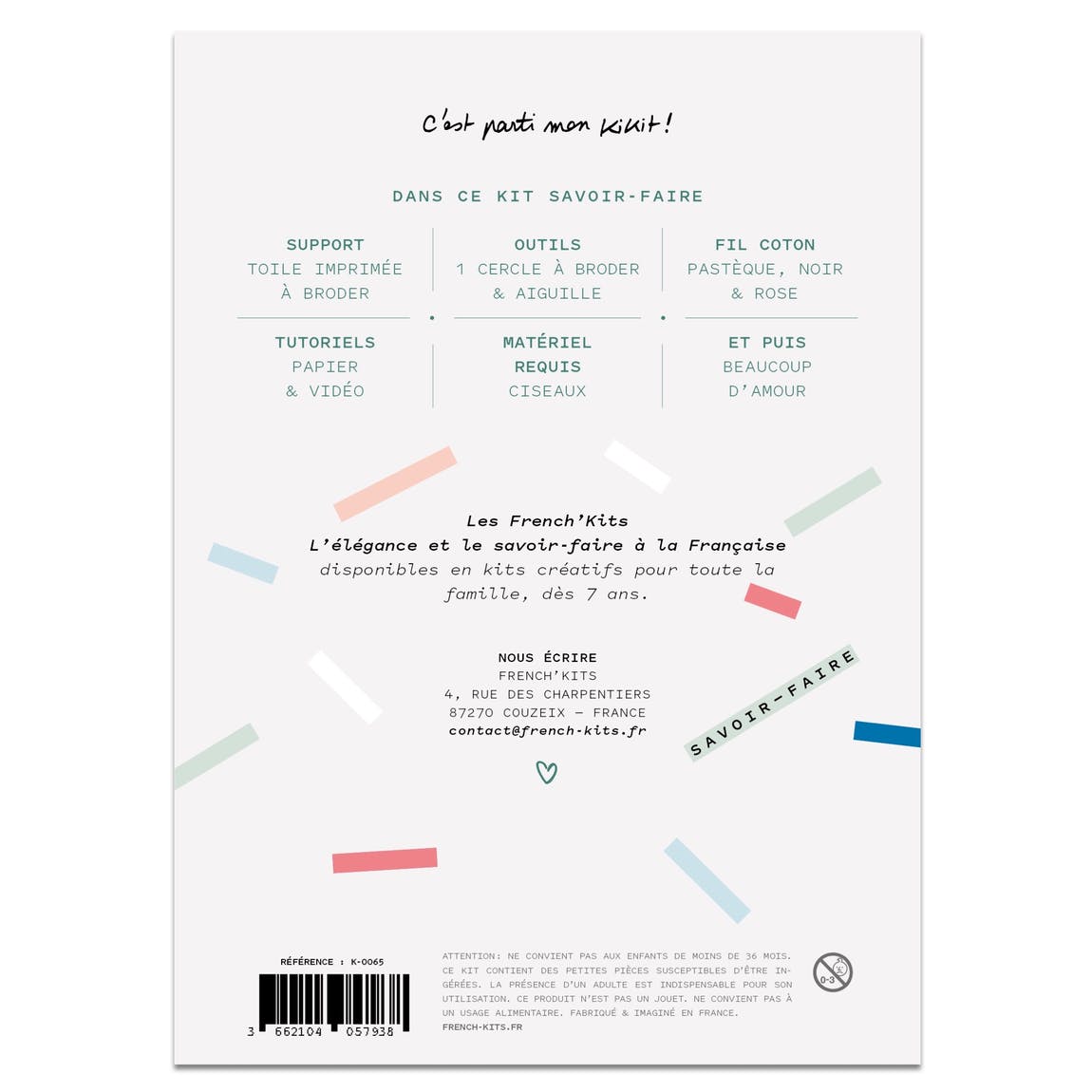 Kit de broderie Tu me manques