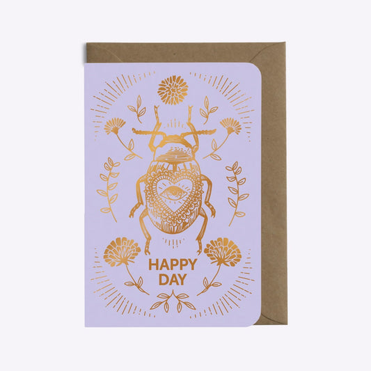 Carte double avec enveloppe - Happy day