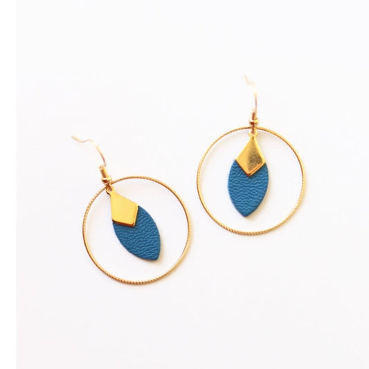 Boucles d’oreilles Lou bleu