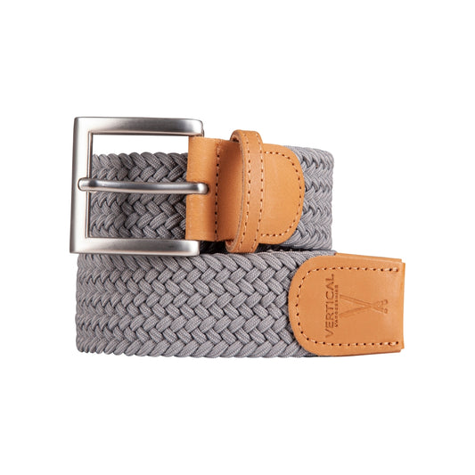 Ceinture tressée élastique gris foncé