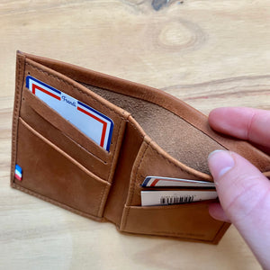 Porte-cartes camel clair
