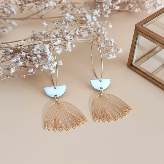 Boucles d’oreilles La malicieuse blanches
