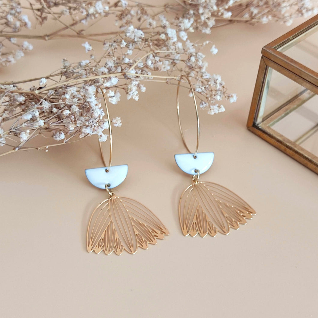 Boucles d’oreilles La malicieuse blanches