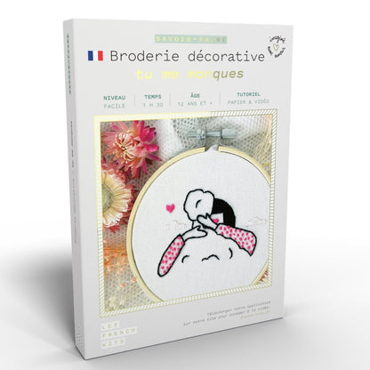 Kit de broderie Tu me manques