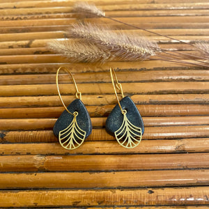 Boucles d'oreilles en céramique sapins