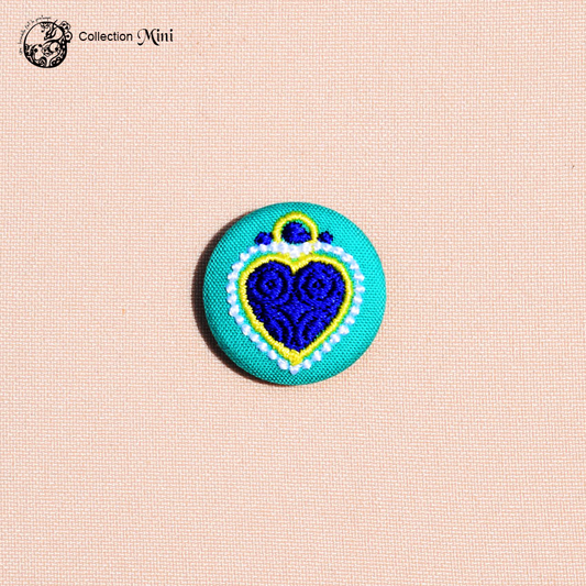 Broche Mini cœur menthe