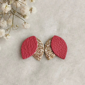 Boucles d'oreilles puces Pauline rose
