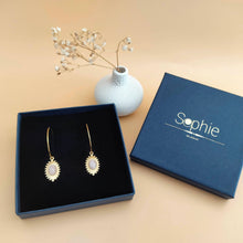 Charger l&#39;image dans la galerie, Boucles d’oreilles La passionnée quartz rose
