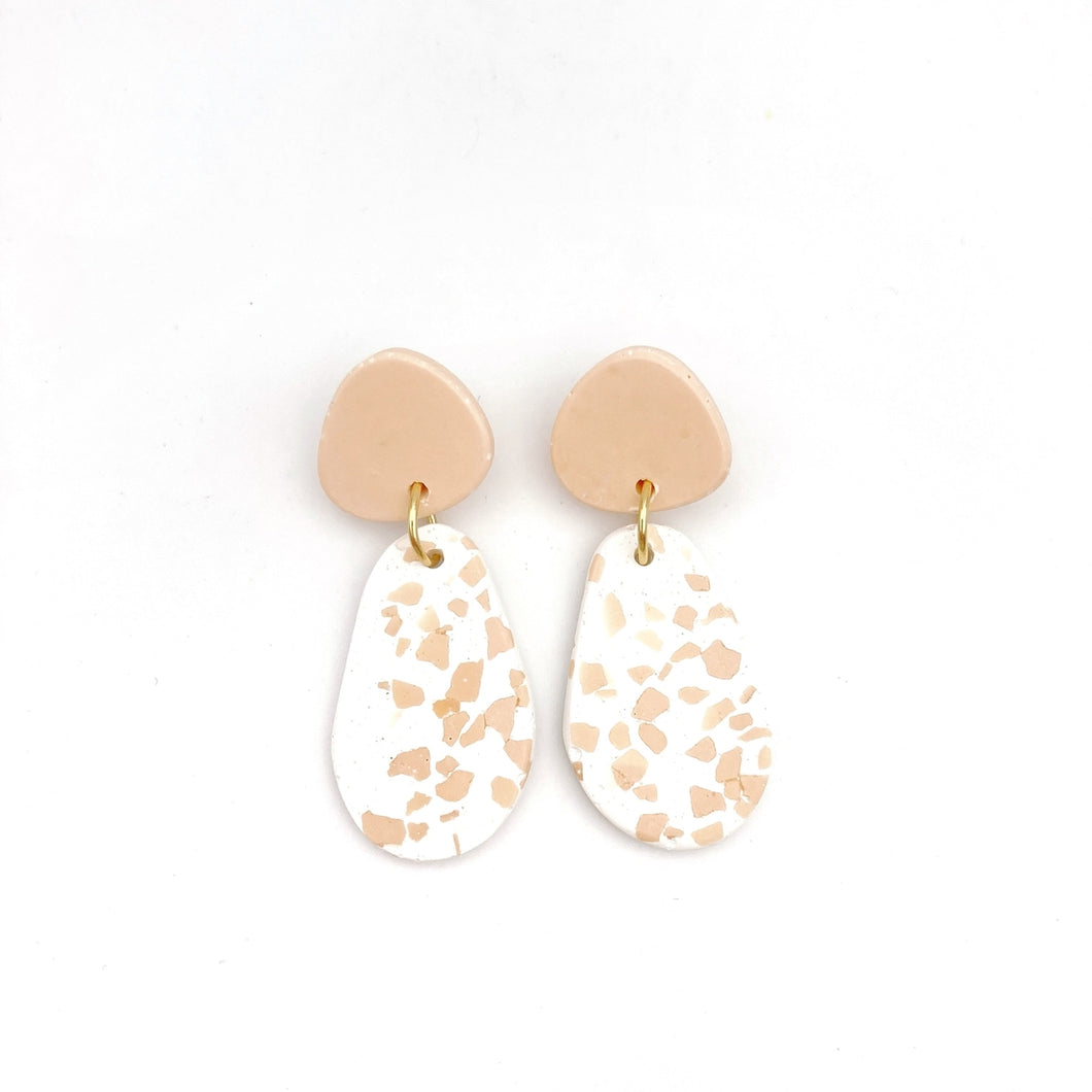 Boucles d’oreilles Arlette terrazzo peach
