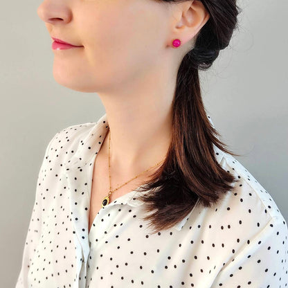 Boucles d’oreilles L’aventurière agate rose