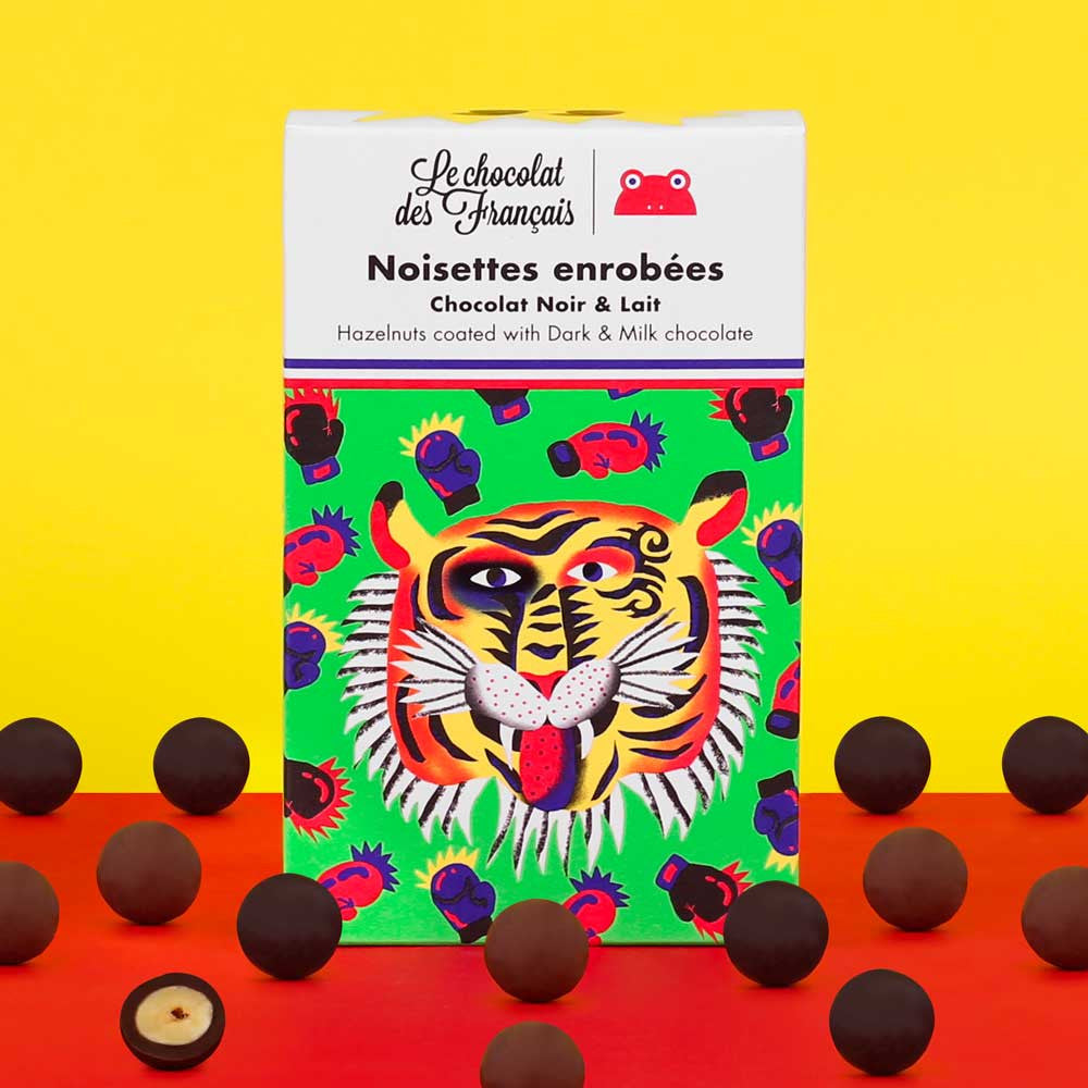 Noisettes enrobées de chocolat - Tigre