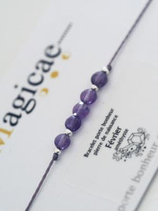Bracelet pierres semi-précieuses (mois au choix)