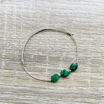 Bracelet Candy argenté avec pierres semi-précieuses