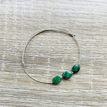 Charger l&#39;image dans la galerie, Bracelet Candy argenté avec pierres semi-précieuses
