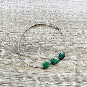 Bracelet Candy argenté avec pierres semi-précieuses