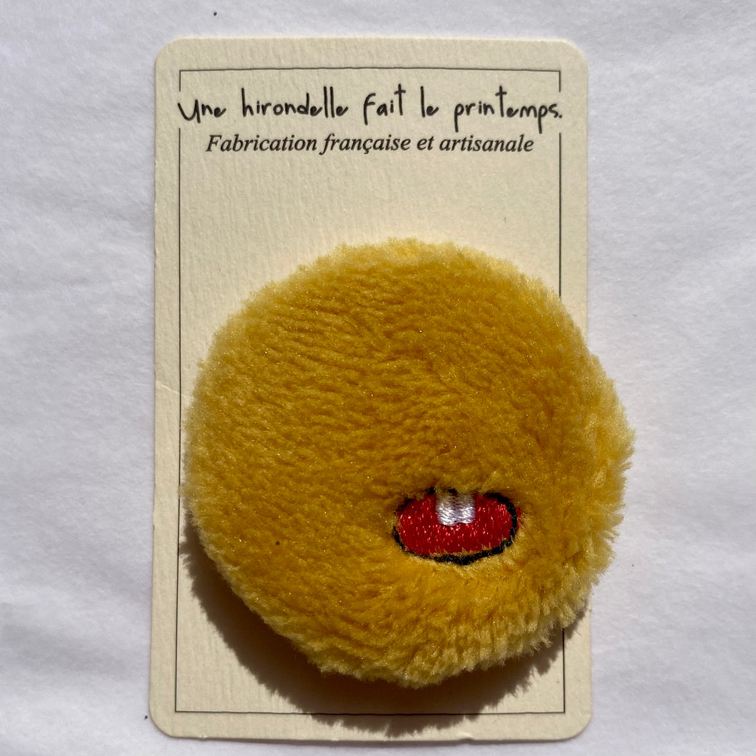 Broche petit format Monstre jaune