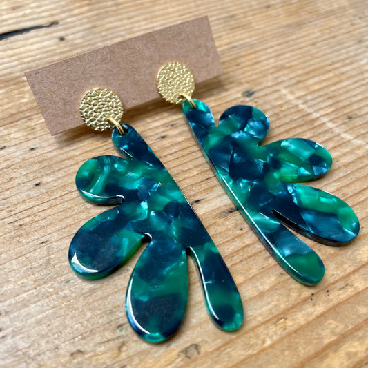 Boucles d’oreilles Poupette vert