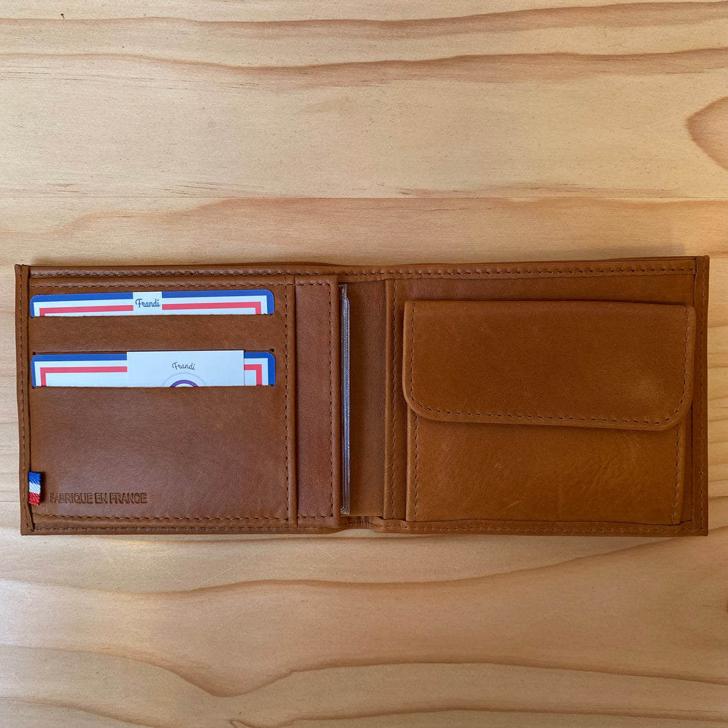 Portefeuille italien marron clair