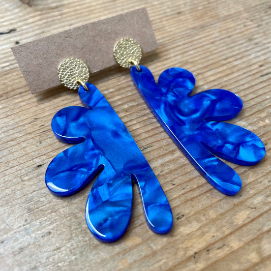 Boucles d’oreilles Poupette bleu