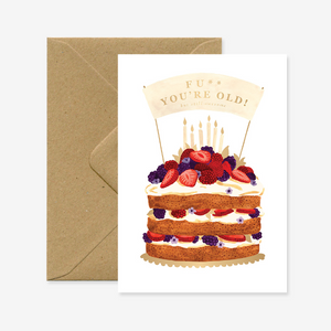 Carte double avec enveloppe - Fu** you’re old