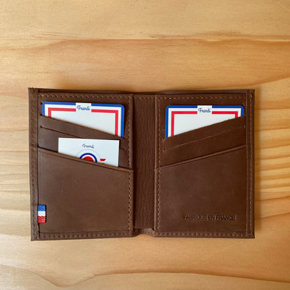 Porte-cartes marron