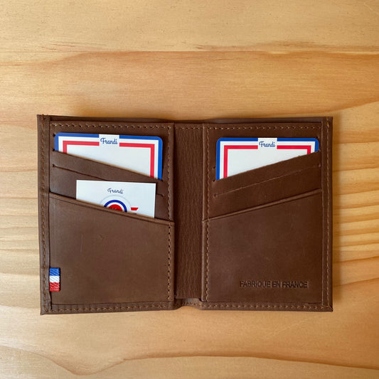 Porte-cartes marron