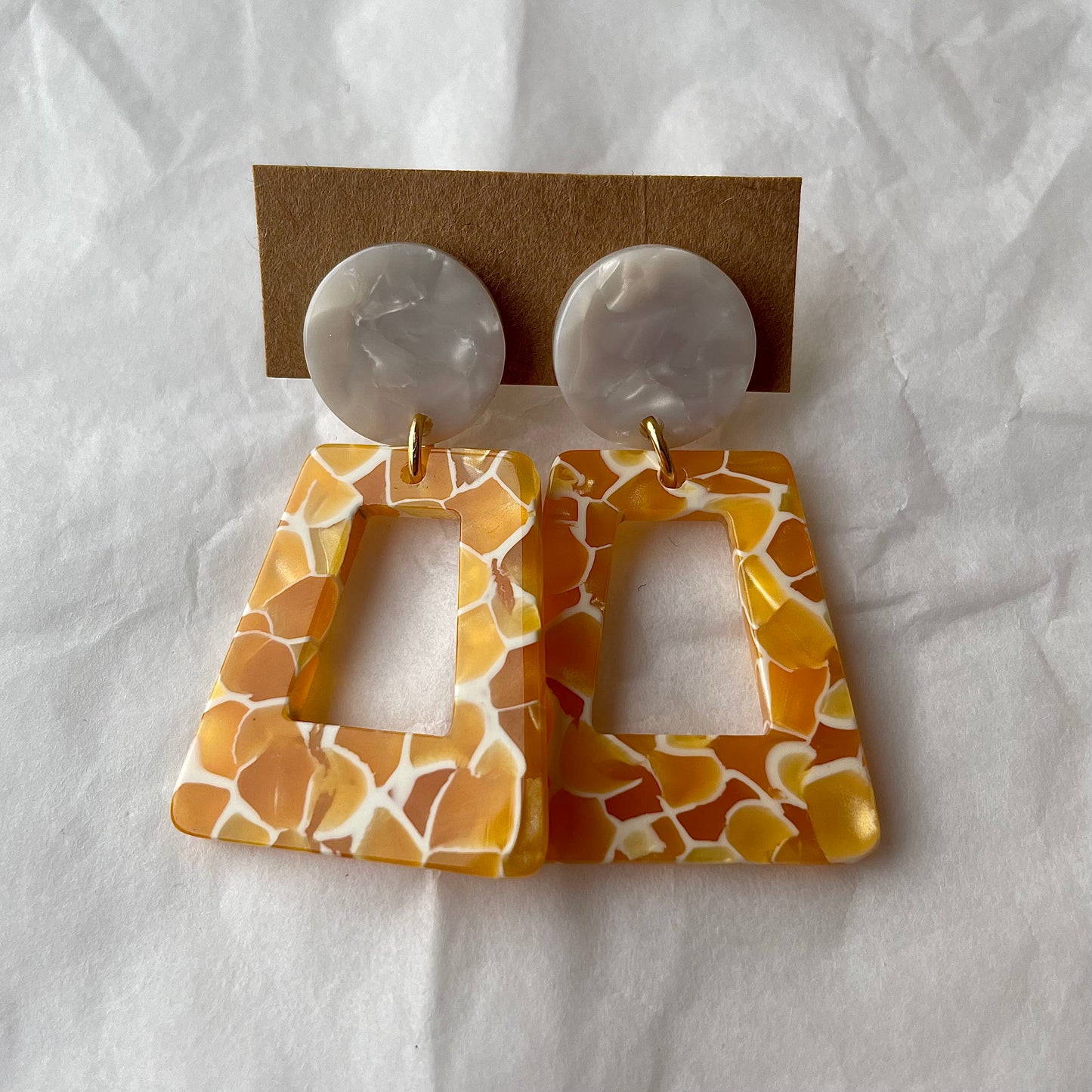 Boucles d’oreilles Frankie léo jaune
