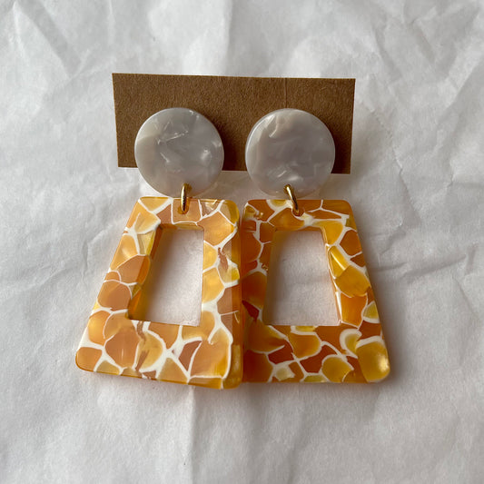 Boucles d’oreilles Frankie léo jaune