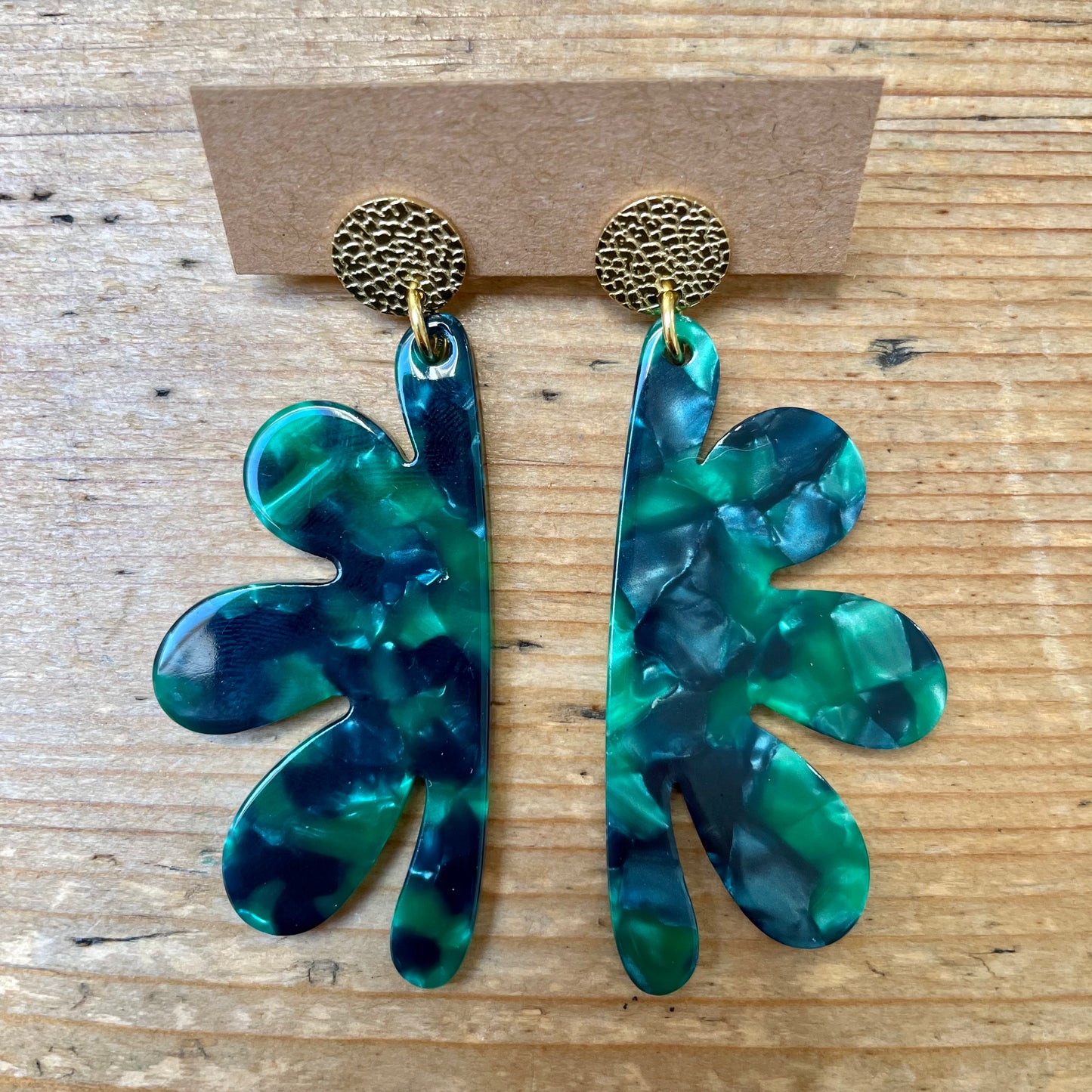 Boucles d’oreilles Poupette vert