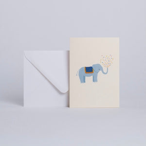 Carte double avec enveloppe - Éléphant