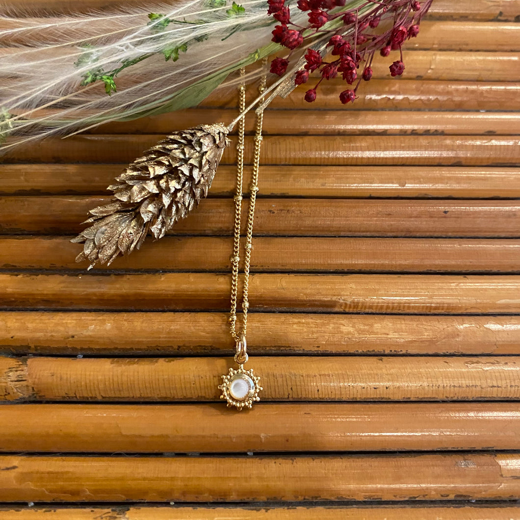 Collier Marquise doré nacre