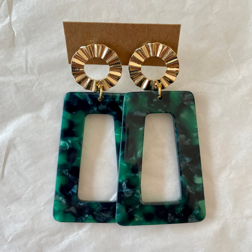 Boucles d’oreilles Romy vert