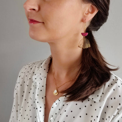 Boucles d’oreilles La malicieuse fuschia