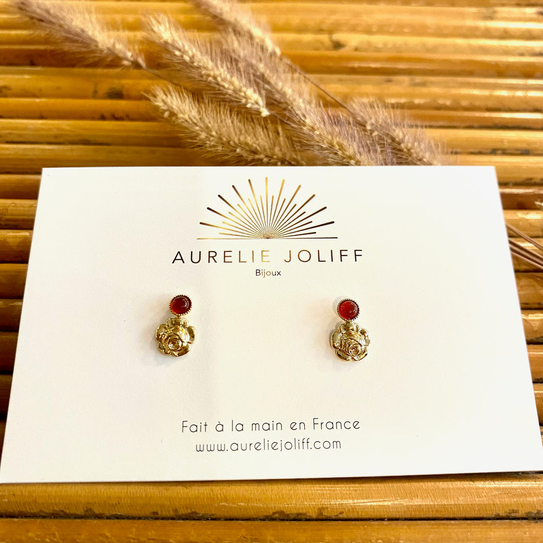 Boucles d'oreilles Belle cornaline