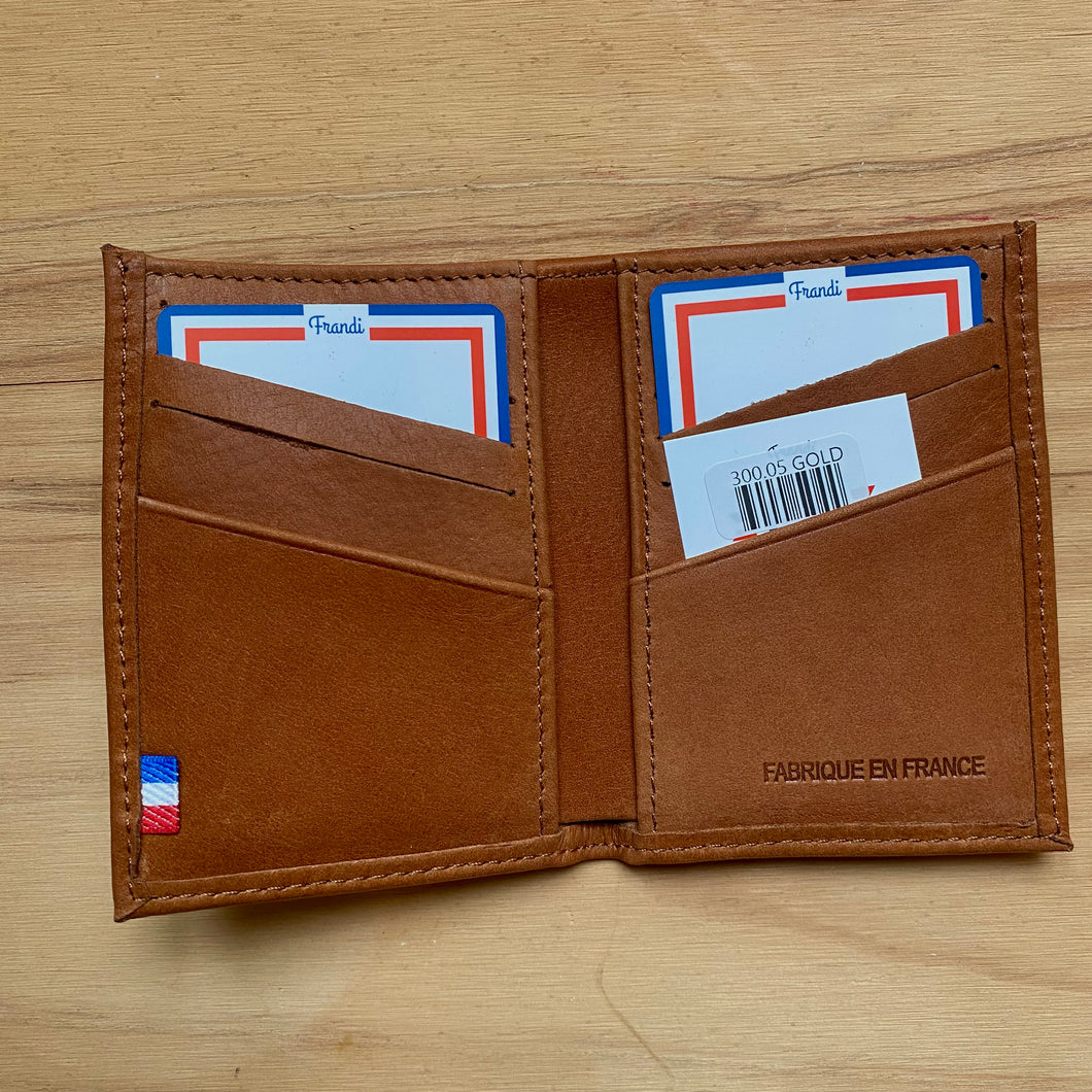 Porte-cartes camel clair