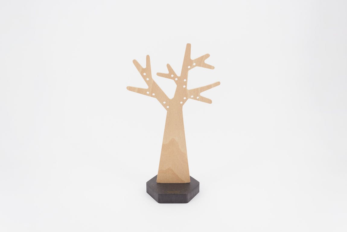 Arbre à boucles d'oreilles pied hexagone