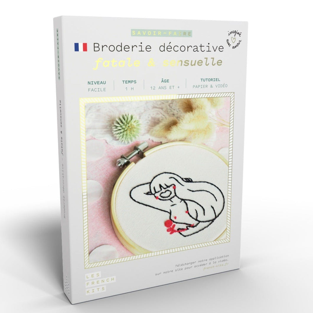 Kit de broderie Femme fatale et sensuelle