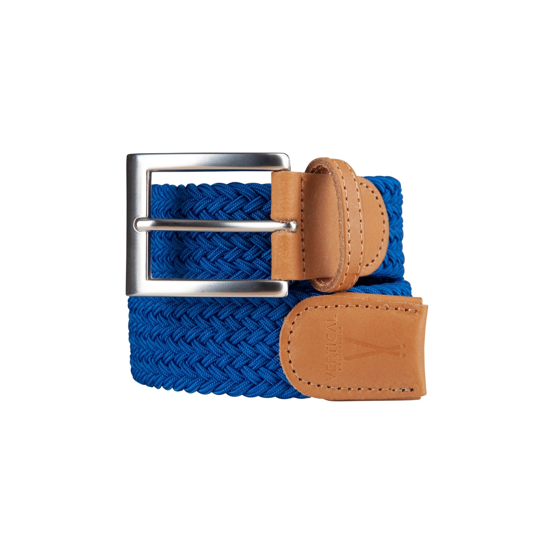 Ceinture tressée élastique bleu électrique