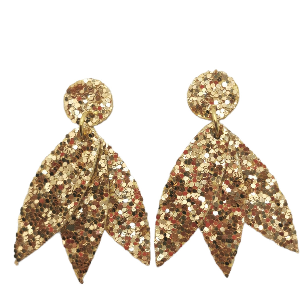 Boucles d'oreilles Glitter dorées