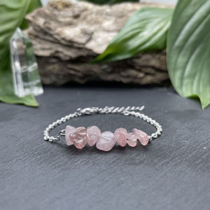 Bracelet argenté Magic’ avec pierres semi-précieuses