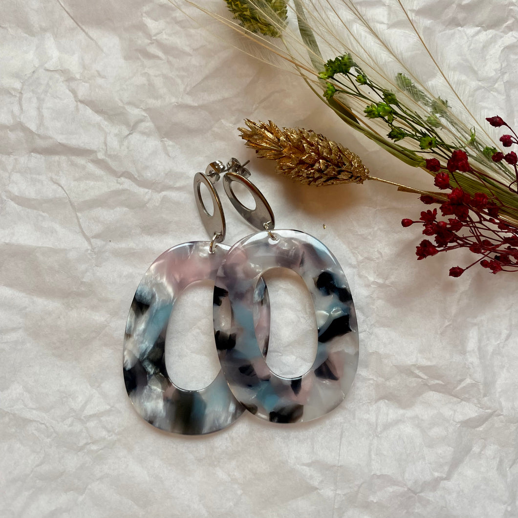 Boucles d’oreilles Alba glacial