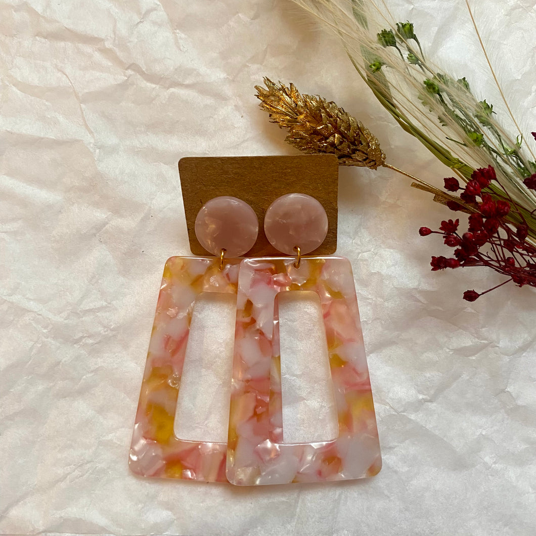 Boucles d’oreilles Romy rose
