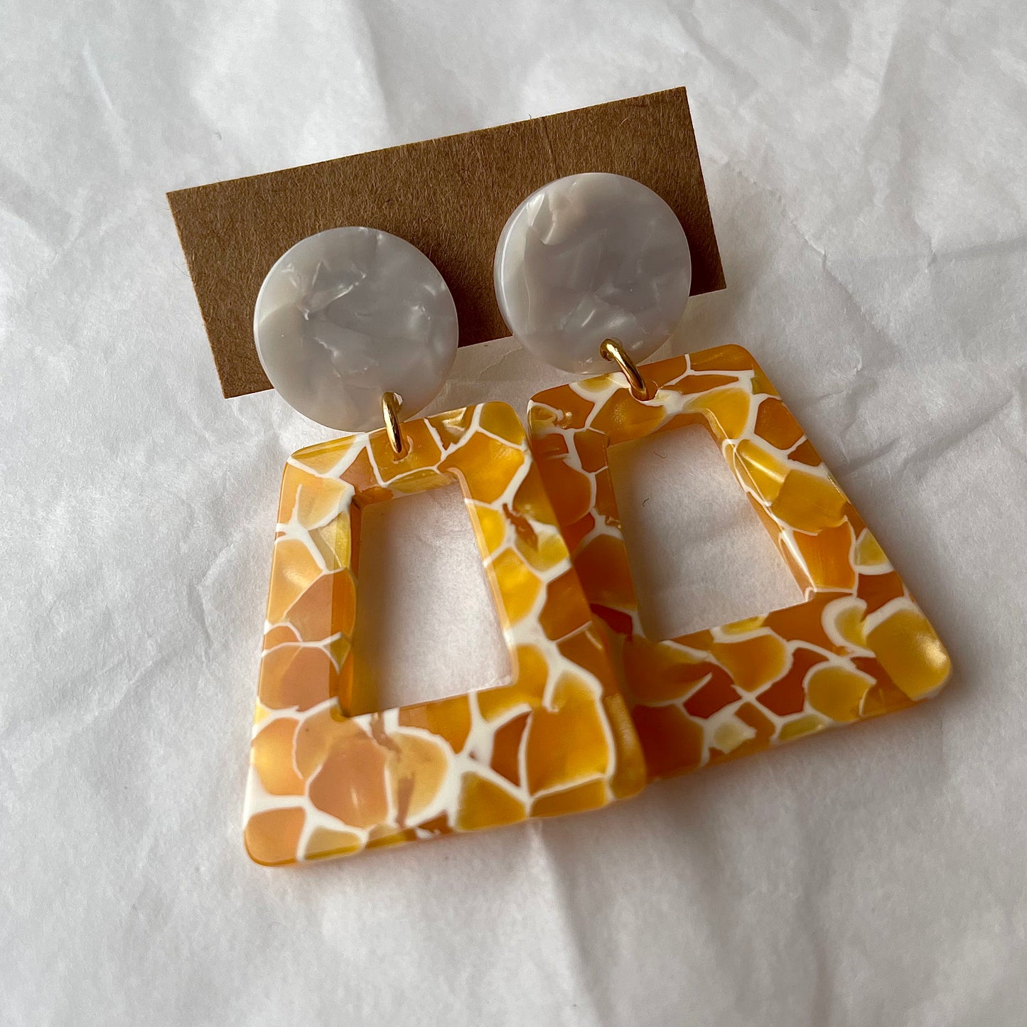 Boucles d’oreilles Frankie léo jaune