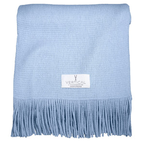 Écharpe en laine et acrylique bleu clair