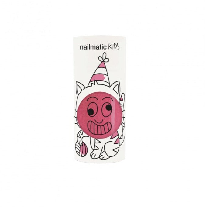 Vernis enfant base eau Kitty - rose bonbon pailleté