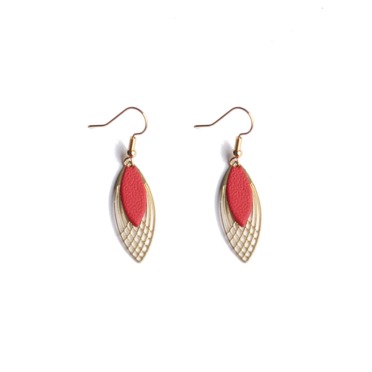 Boucles d’oreilles Rose rouge