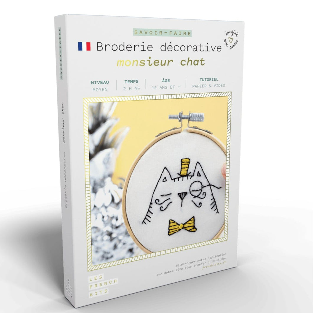 Kit de broderie Monsieur chat