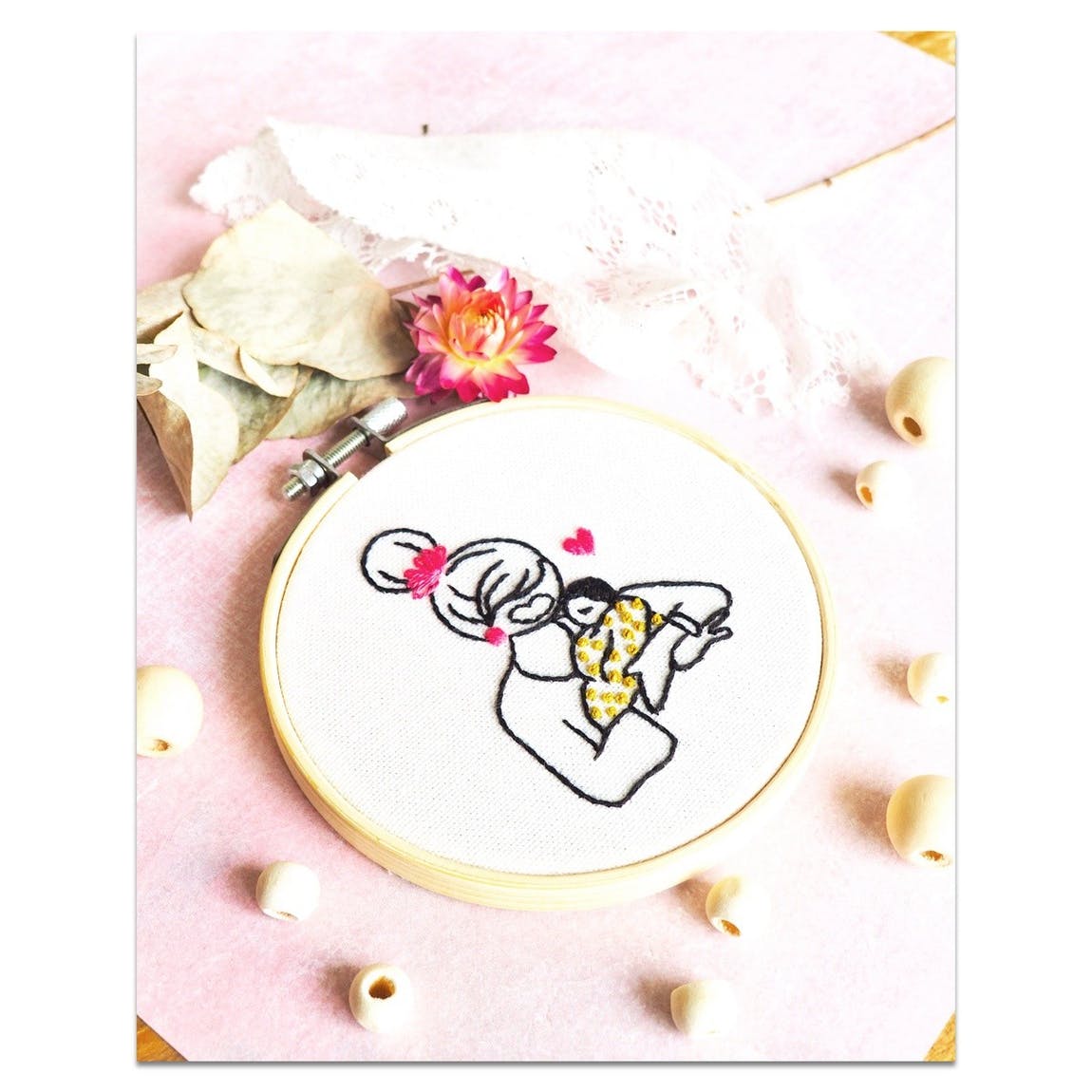Kit de broderie La mère à l’enfant